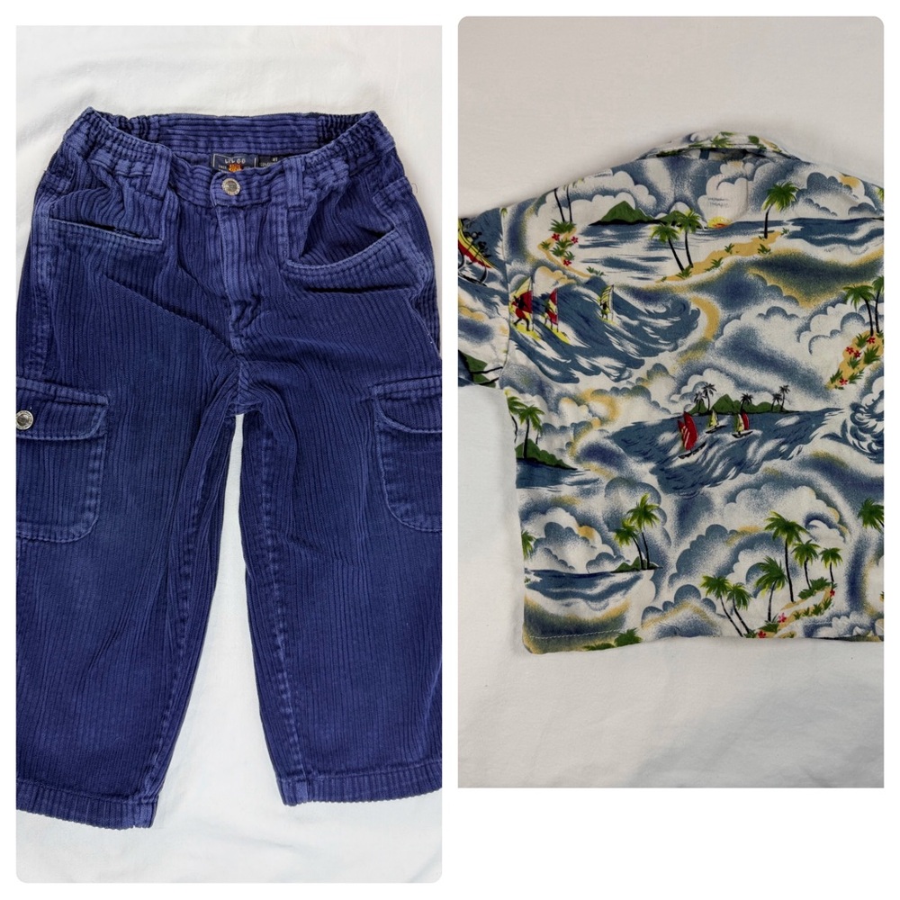 Vintage boys 4t pant and shirt bundle 90s
